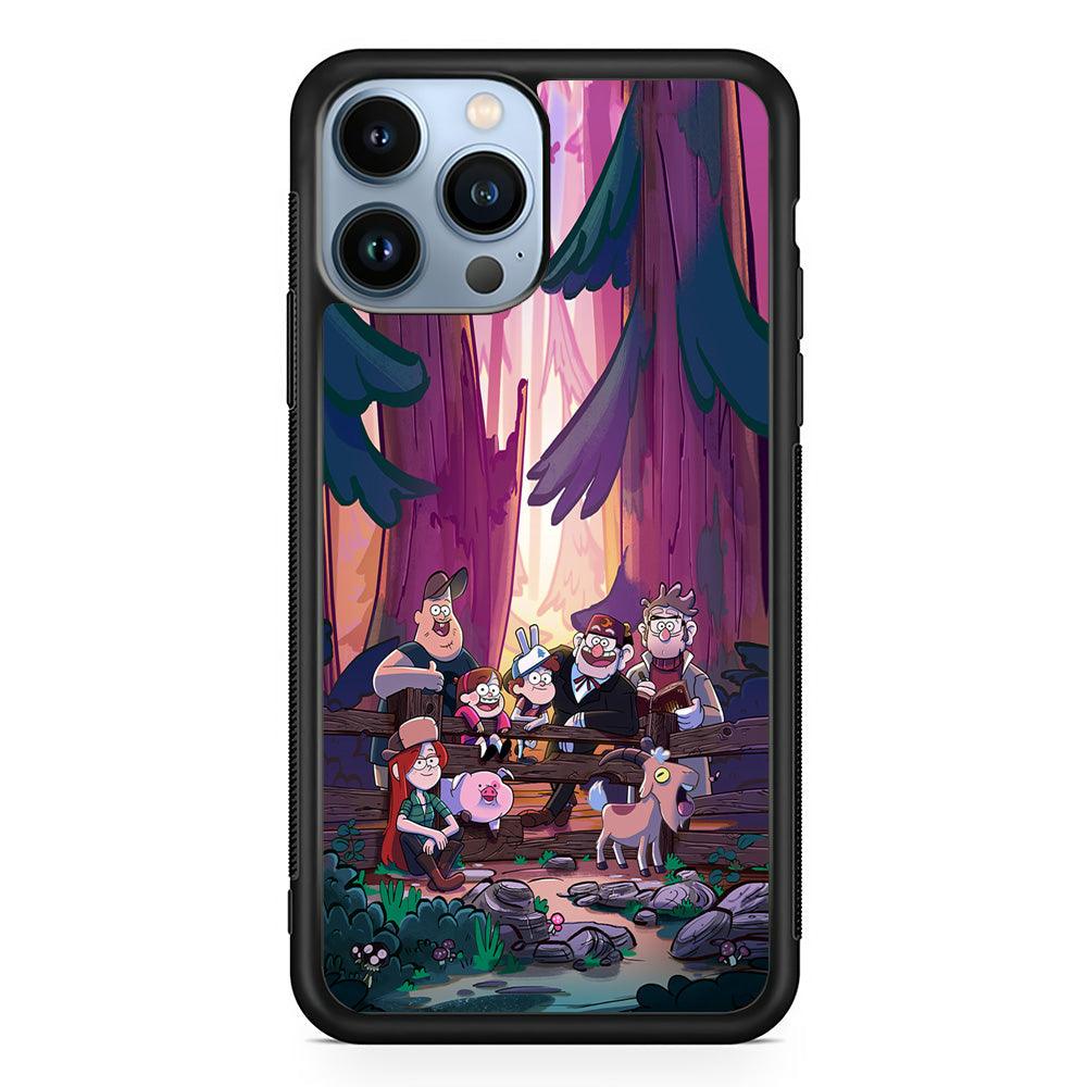 Gravity Falls The Forest Rranger iPhone 15 Pro Case-Rubber Black (2D Case)-Oxvistore