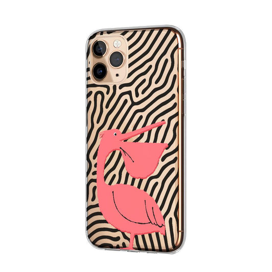 Great Pink Pelican Bird Clear Soft Case-Oxvistore