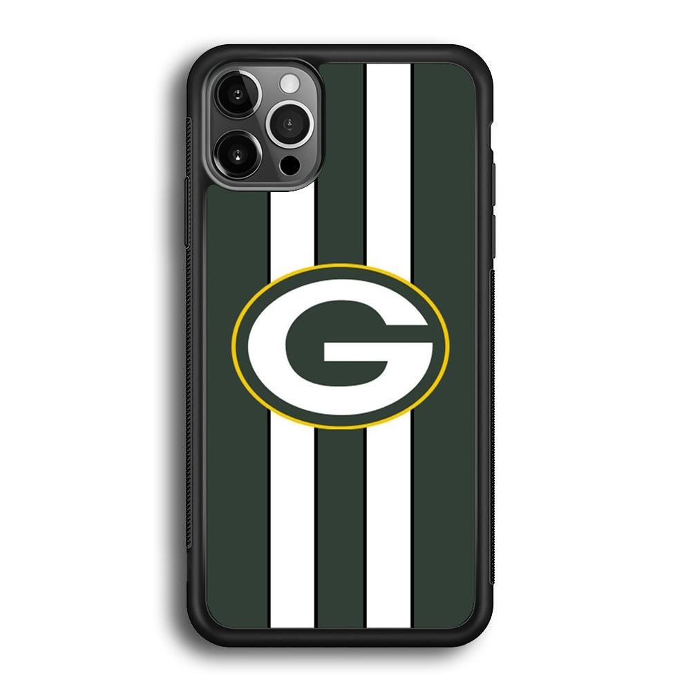 Green Bay Packers Circle on Center iPhone 12 Pro Case-Rubber Black (2D Case)-Oxvistore