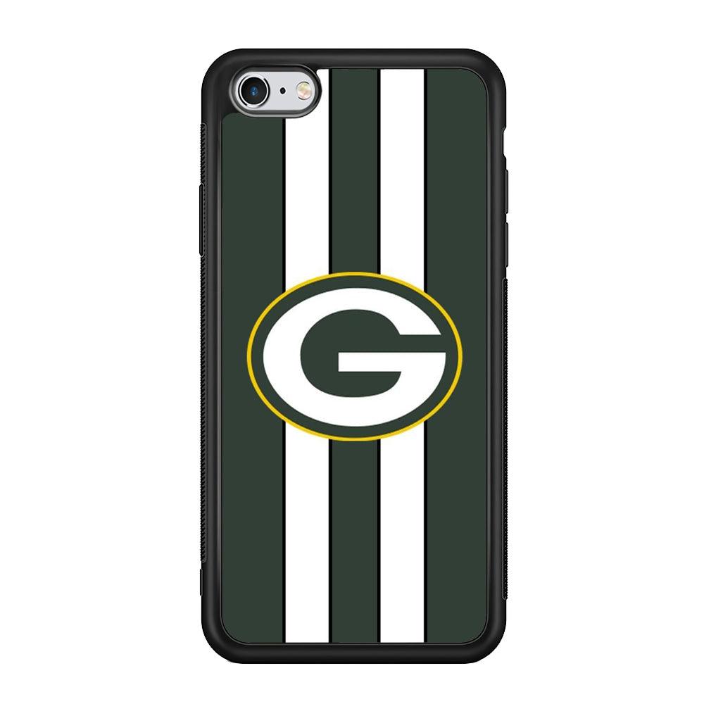 Green Bay Packers Circle on Center iPhone 6 Plus | 6s Plus Case-Rubber Black (2D Case)-Oxvistore