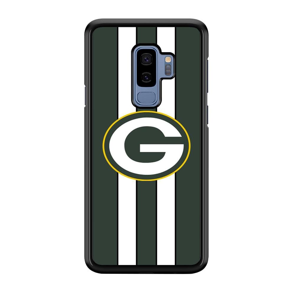 Green Bay Packers Circle on Center Samsung Galaxy S9 Plus Case-Rubber Black (2D Case)-Oxvistore