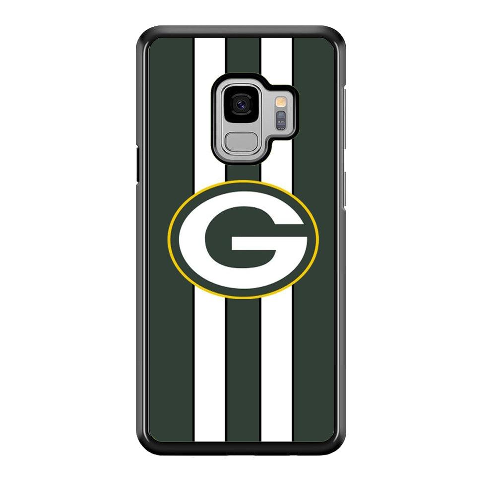 Green Bay Packers Circle on Center Samsung Galaxy S9 Case-Rubber Black (2D Case)-Oxvistore