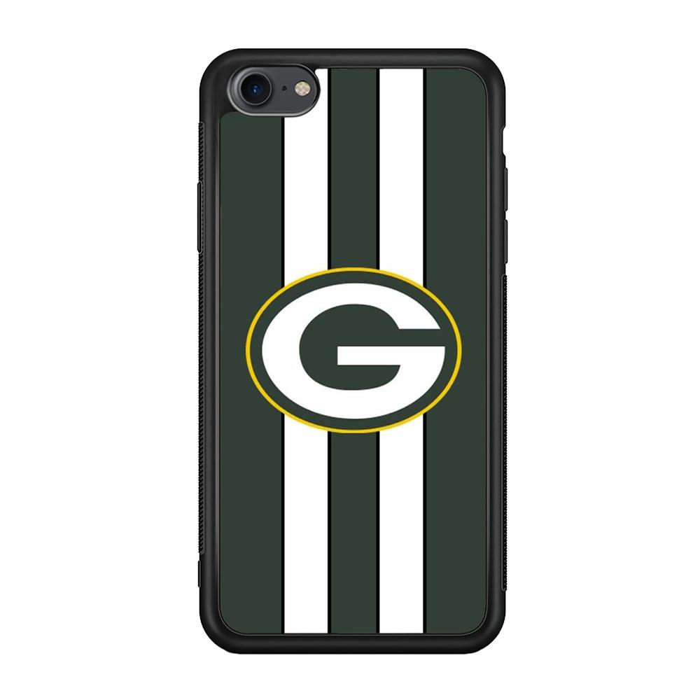 Green Bay Packers Circle on Center iPhone 8 Case-Rubber Black (2D Case)-Oxvistore