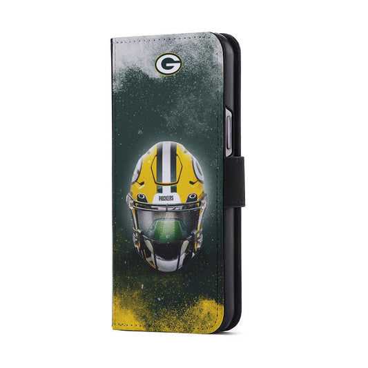 Green Bay Packers Helmet Flip Wallet Phone Case-Oxvistore