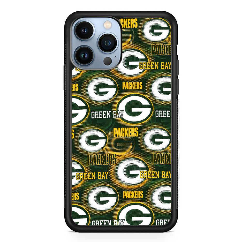 Green Bay Packers Pattern 2D Rubber Phone Case-Black-Oxvistore