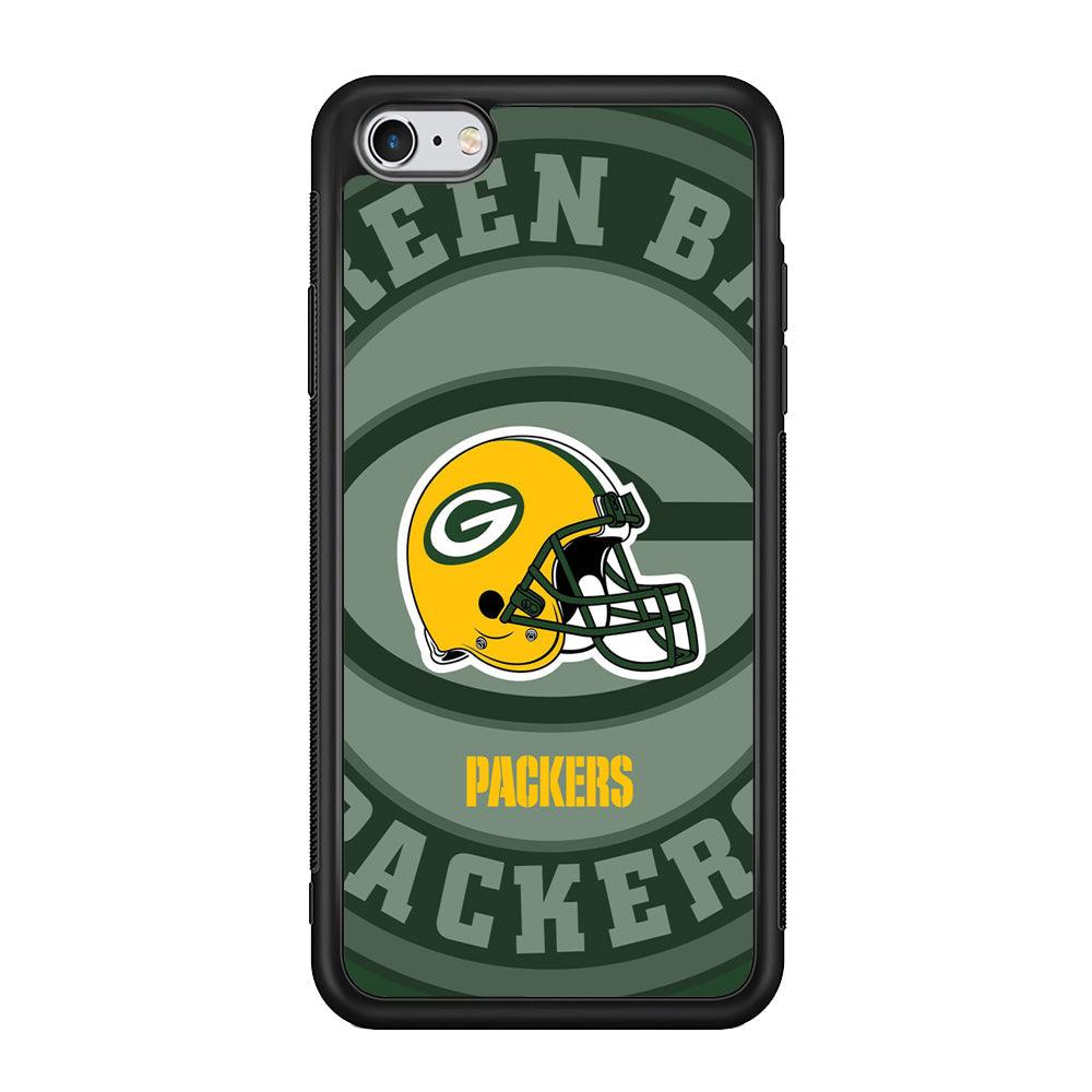 Green Bay Packers Yellow Helmet iPhone 6 Plus | 6s Plus Case-Rubber Black (2D Case)-Oxvistore