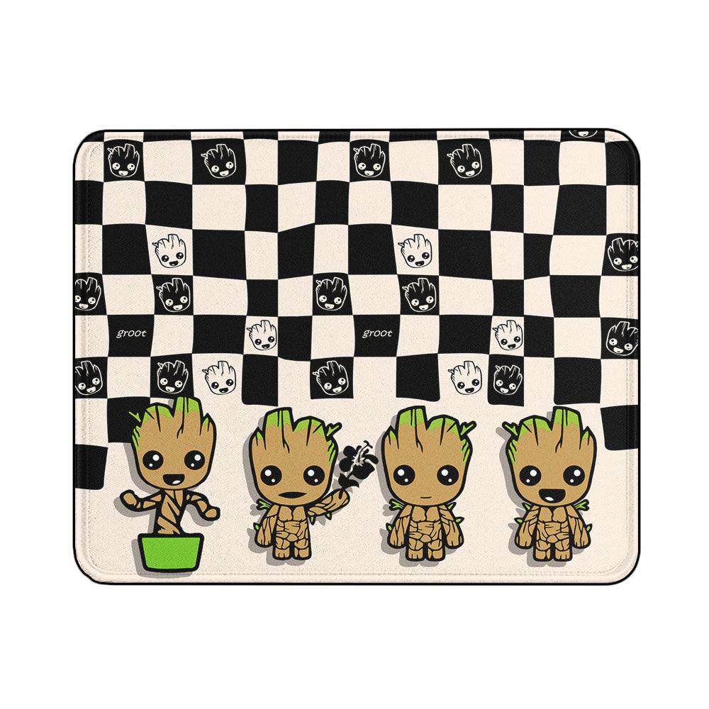 Groot Being Cute Mouse Pads | Custom Mouse Pad with Non-Slip Rubber Base
