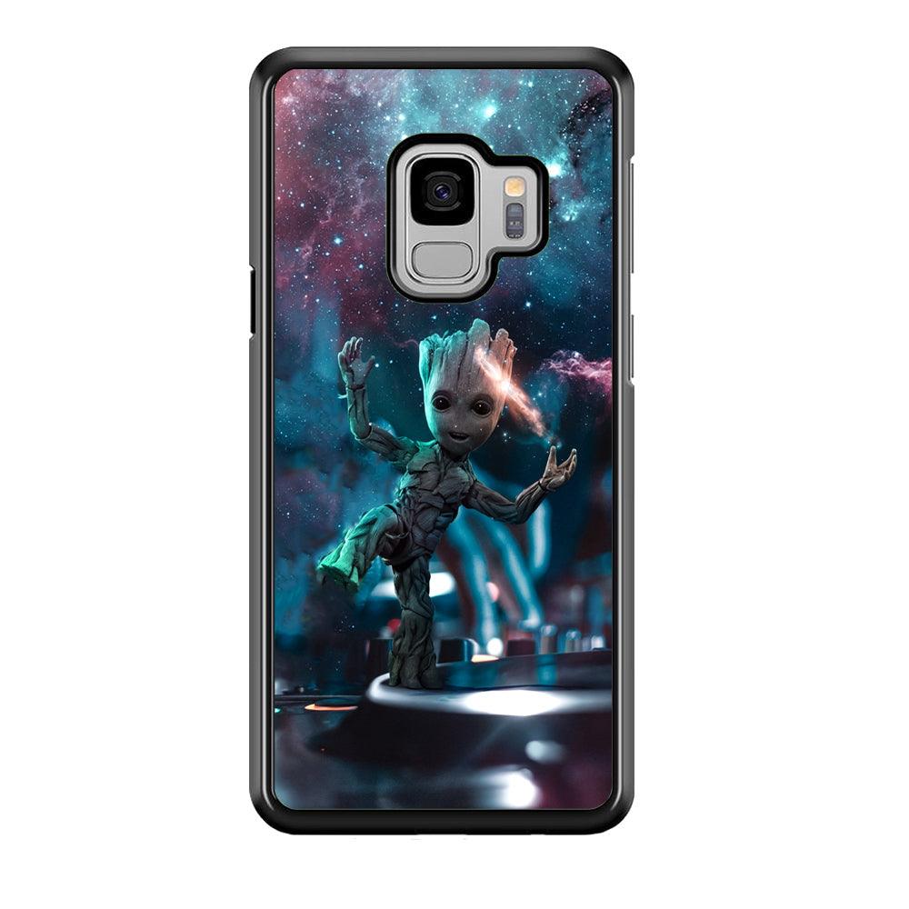 Groot Night Dancing Samsung Galaxy S9 Case-Rubber Black (2D Case)-Oxvistore