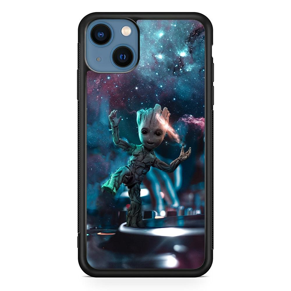 Groot Night Dancing iPhone 14 Case-Rubber Black (2D Case)-Oxvistore