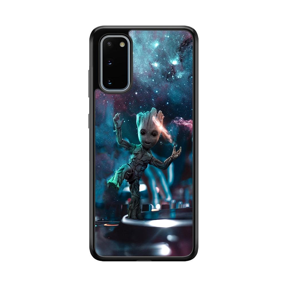 Groot Night Dancing Samsung Galaxy S20 Case-Rubber Black (2D Case)-Oxvistore
