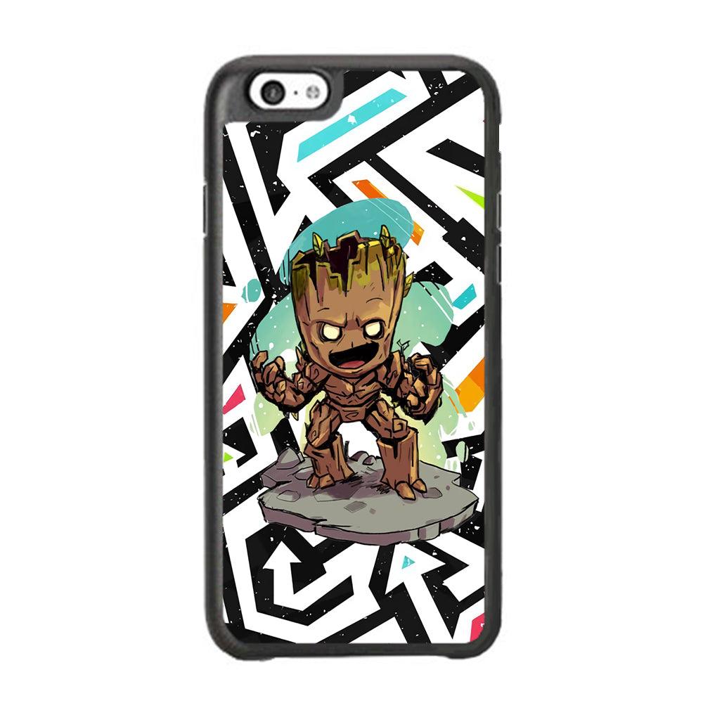 Groot Scream Power iPhone 6 Plus | 6s Plus Case-Rubber White (2D Case)-Oxvistore