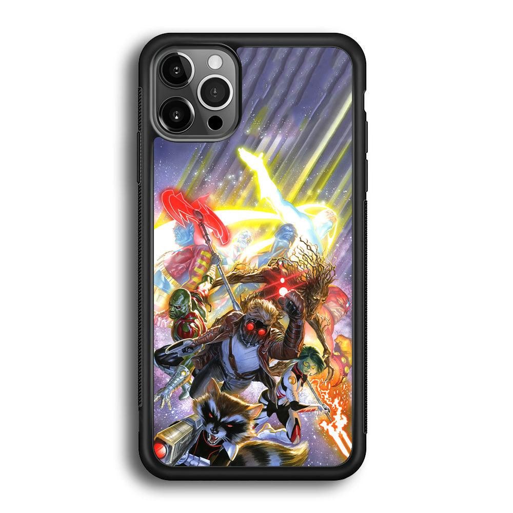 Guardians of The Galaxy Attacking Mode iPhone 12 Pro Max Case-Rubber Black (2D Case)-Oxvistore