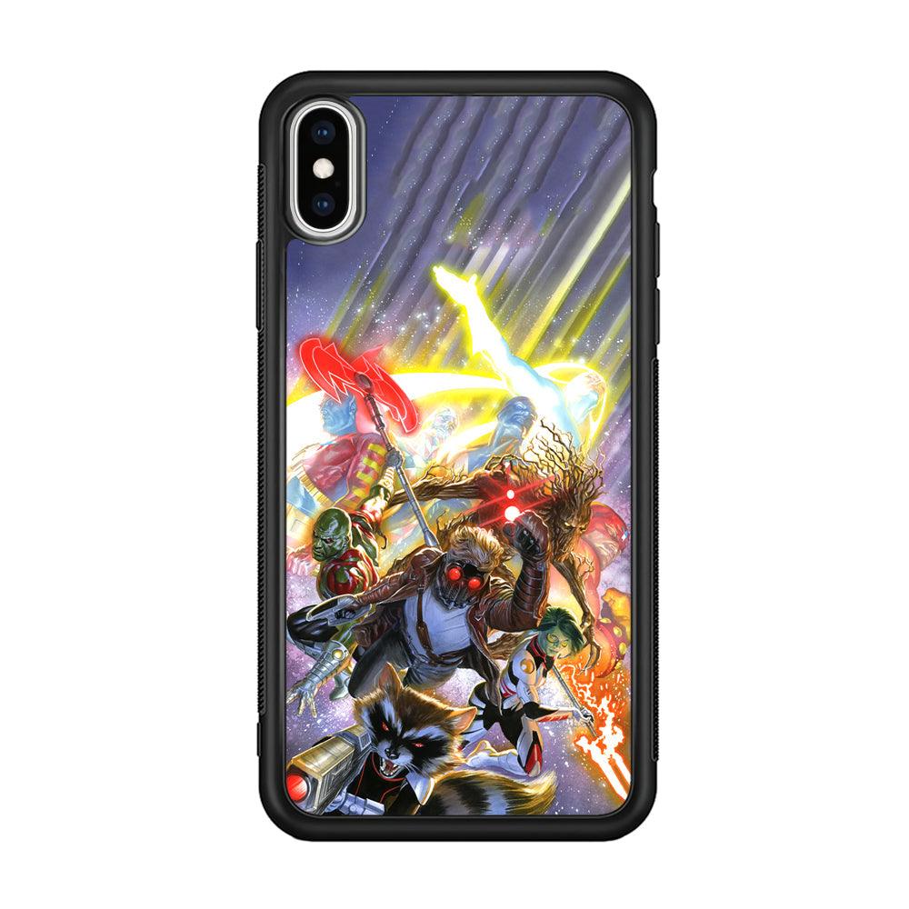 Guardians of The Galaxy Attacking Mode iPhone X Case-Rubber Black (2D Case)-Oxvistore