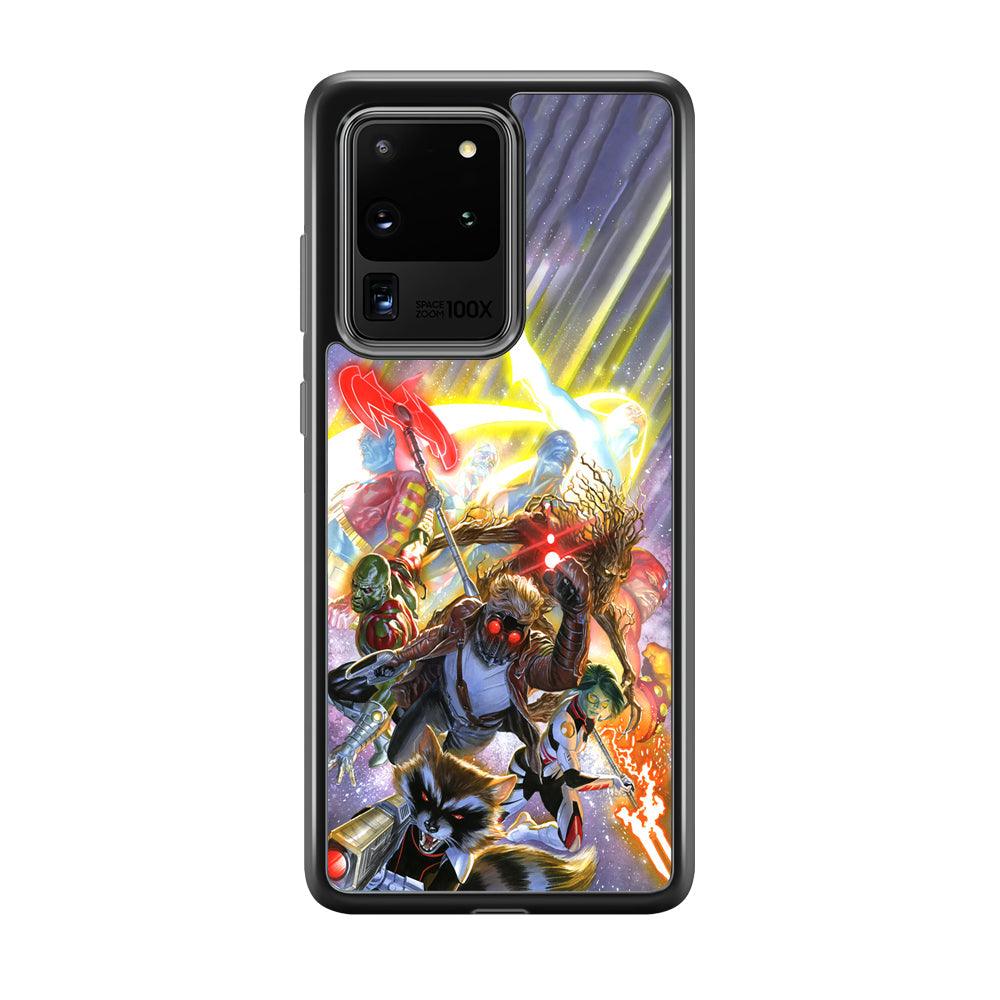 Guardians of The Galaxy Attacking Mode Samsung Galaxy S20 Ultra Case-Rubber Black (2D Case)-Oxvistore
