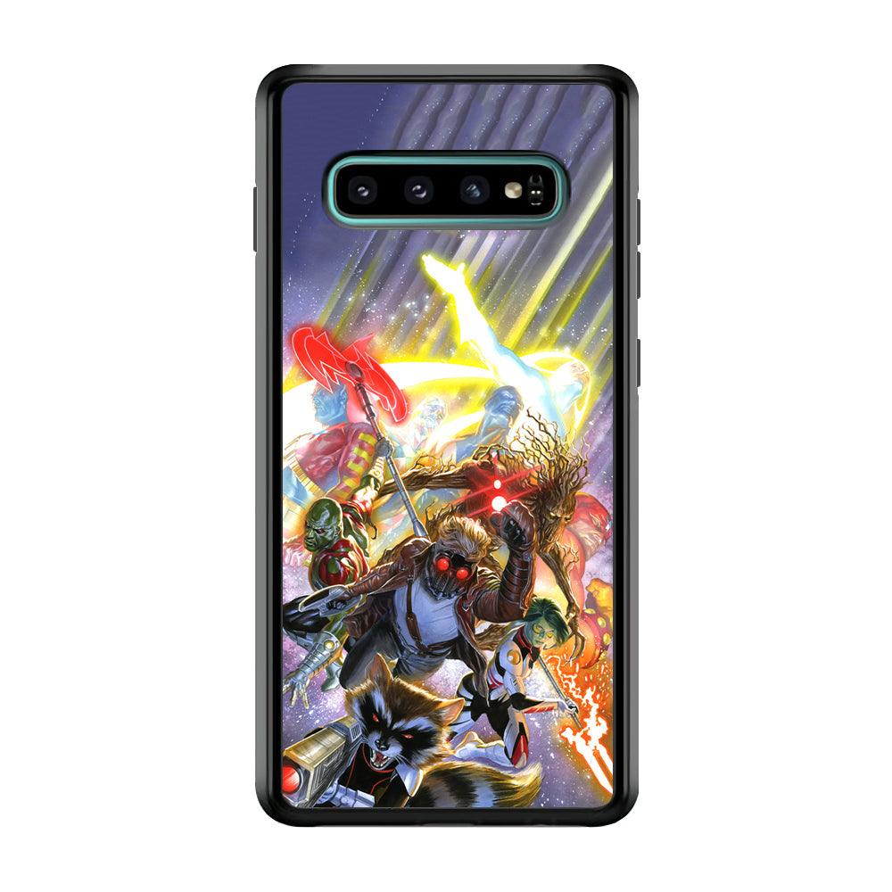 Guardians of The Galaxy Attacking Mode Samsung Galaxy S10 Case-Rubber Black (2D Case)-Oxvistore