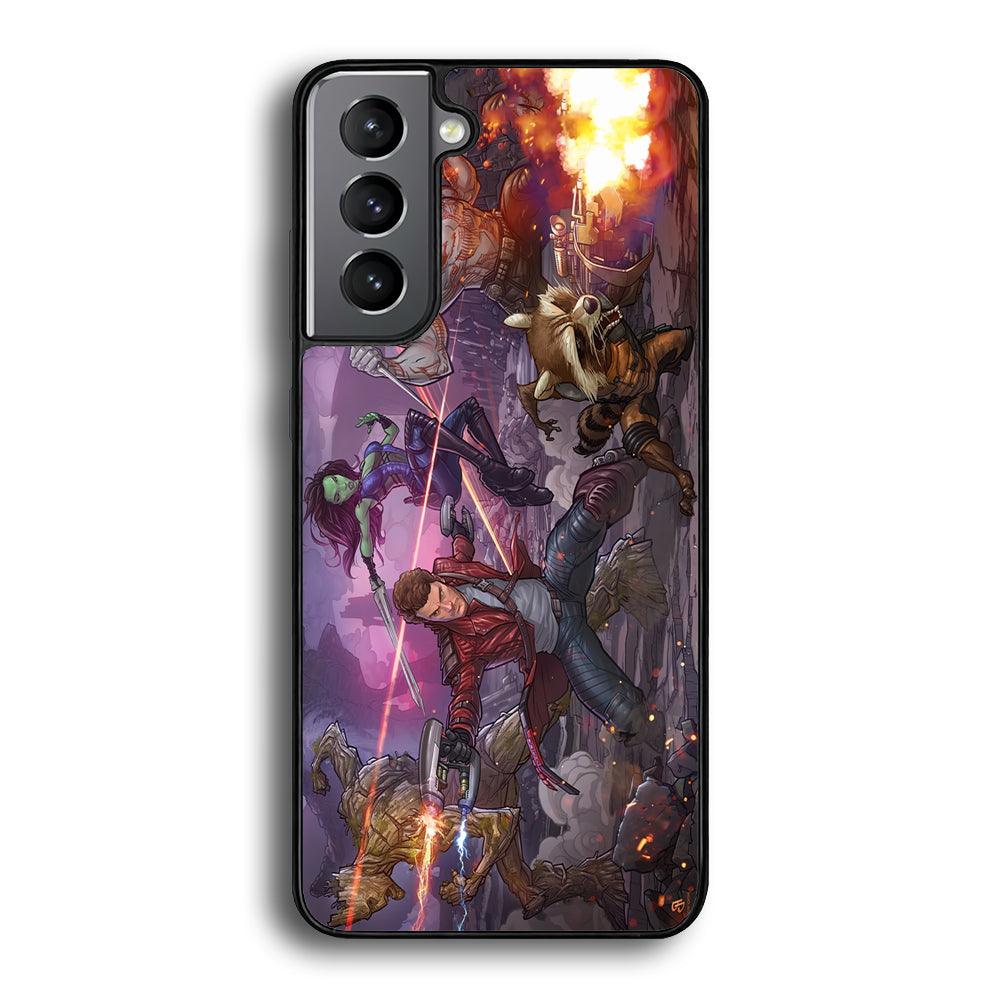 Guardians of The Galaxy Power of Squad Samsung Galaxy S24 Case-Rubber Black (2D Case)-Oxvistore