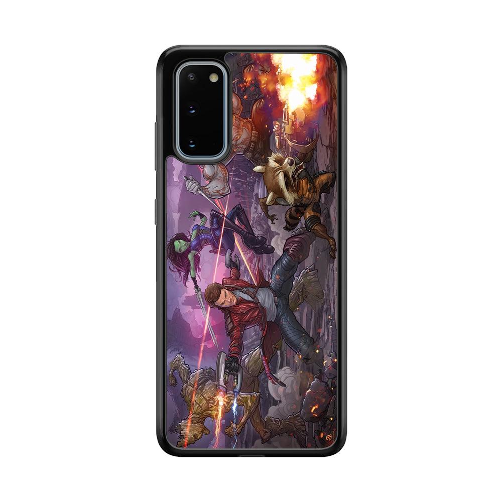 Guardians of The Galaxy Power of Squad Samsung Galaxy S20 Case-Rubber Black (2D Case)-Oxvistore