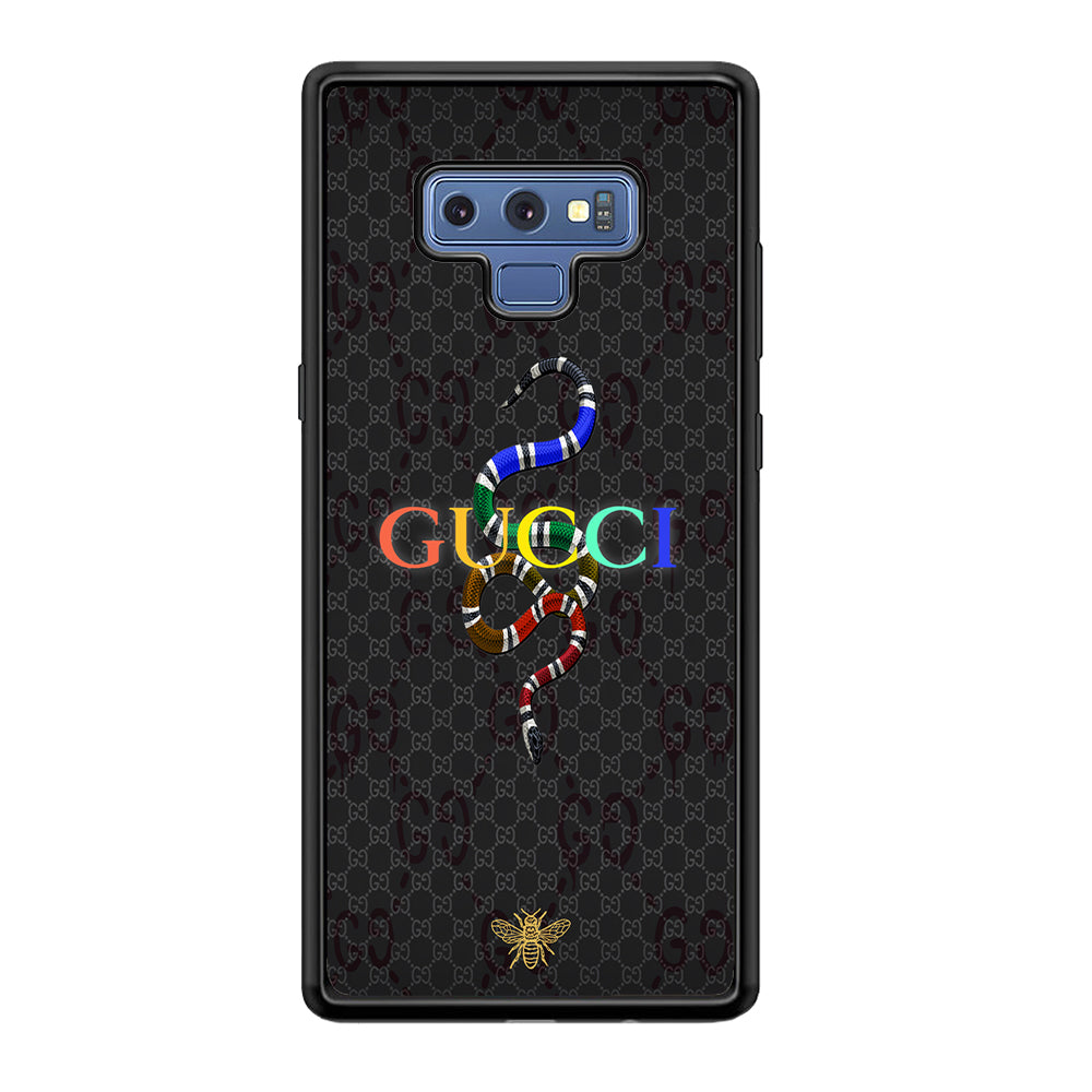 Gucci Colorful Logo Style Samsung Galaxy Note 9 Case-Rubber Black (2D Case)-Oxvistore