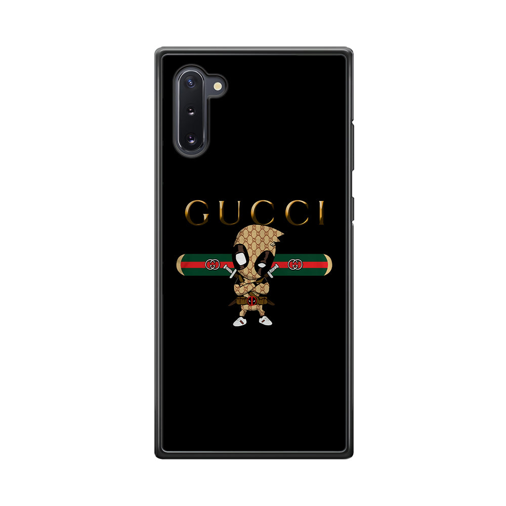 Gucci Deadpool Style Samsung Galaxy Note 10 Case-Rubber White (2D Case)-Oxvistore