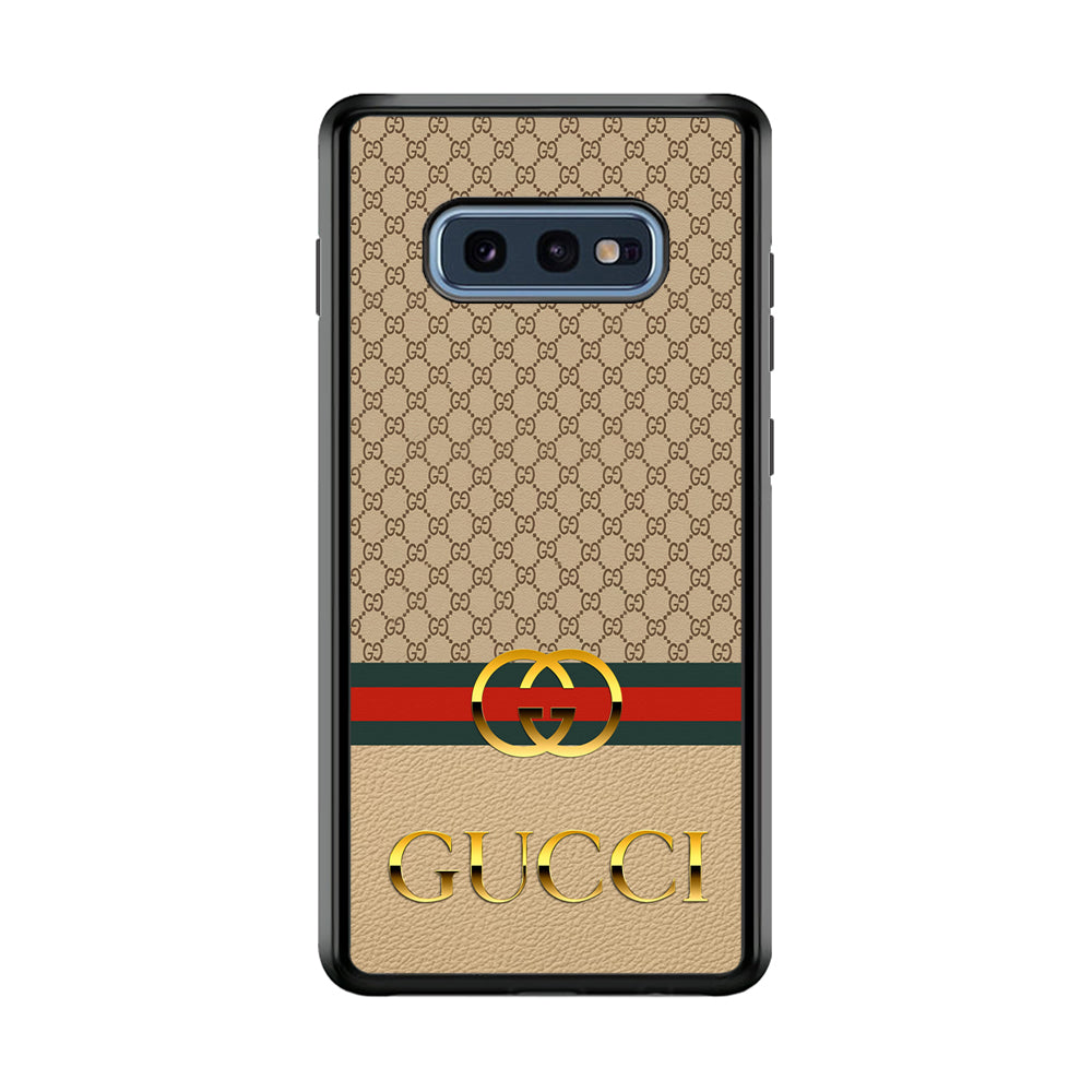 Gucci Gold Clasp Samsung Galaxy S10E Case-Rubber Black (2D Case)-Oxvistore