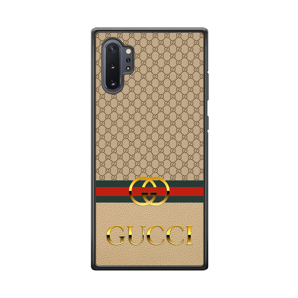 Gucci Gold Clasp Samsung Galaxy Note 10 Plus Case-Rubber Black (2D Case)-Oxvistore