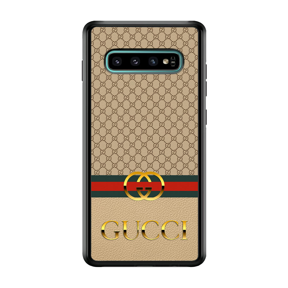 Gucci Gold Clasp Samsung Galaxy S10 Case-Rubber Black (2D Case)-Oxvistore