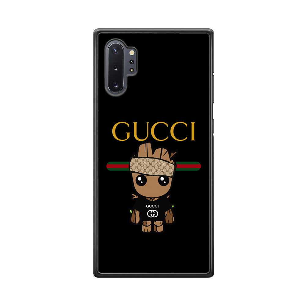 Gucci Groot Dope Samsung Galaxy Note 10 Plus Case-Rubber Black (2D Case)-Oxvistore