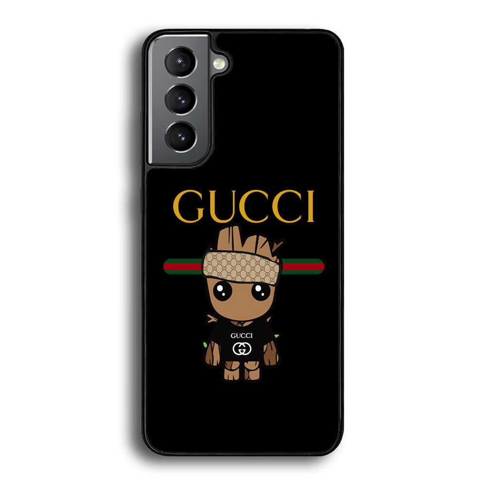 Gucci Groot Dope Samsung Galaxy S21 Case-Rubber Black (2D Case)-Oxvistore