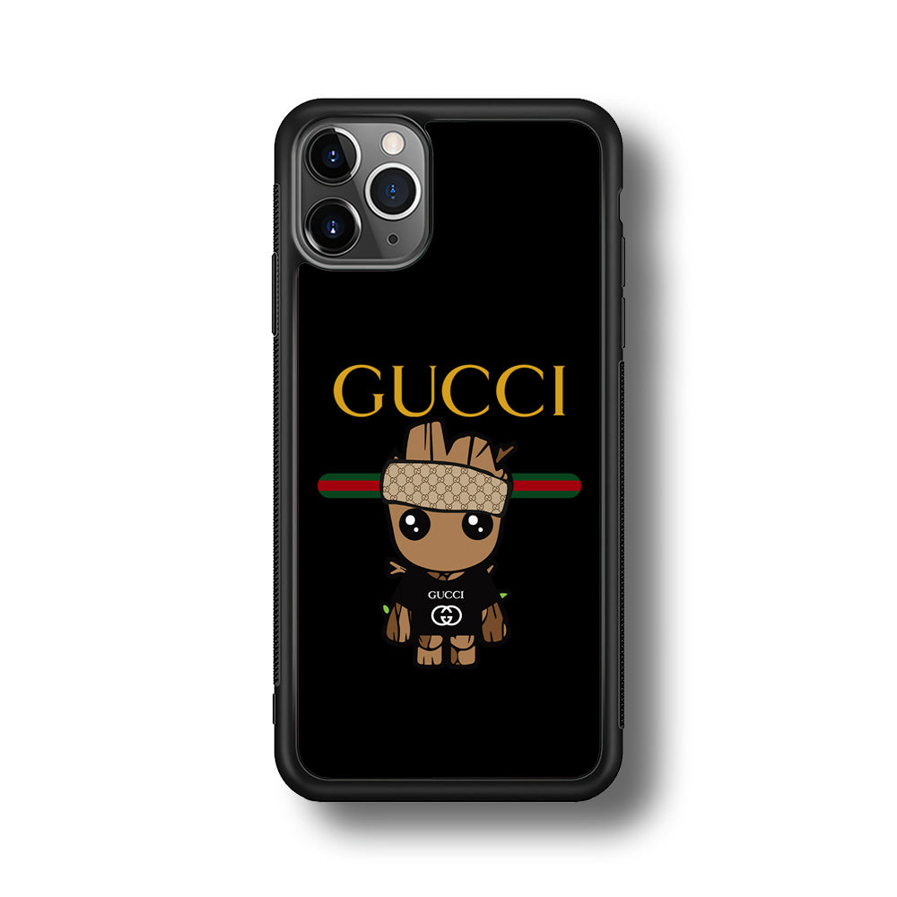 Gucci Groot Dope iPhone 11 Pro Max Case-Rubber Black (2D Case)-Oxvistore