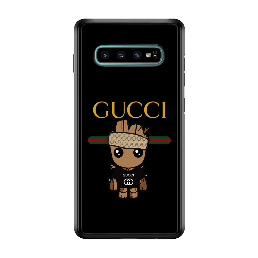 Gucci Groot Dope Samsung Galaxy S10 Case-Rubber Black (2D Case)-Oxvistore