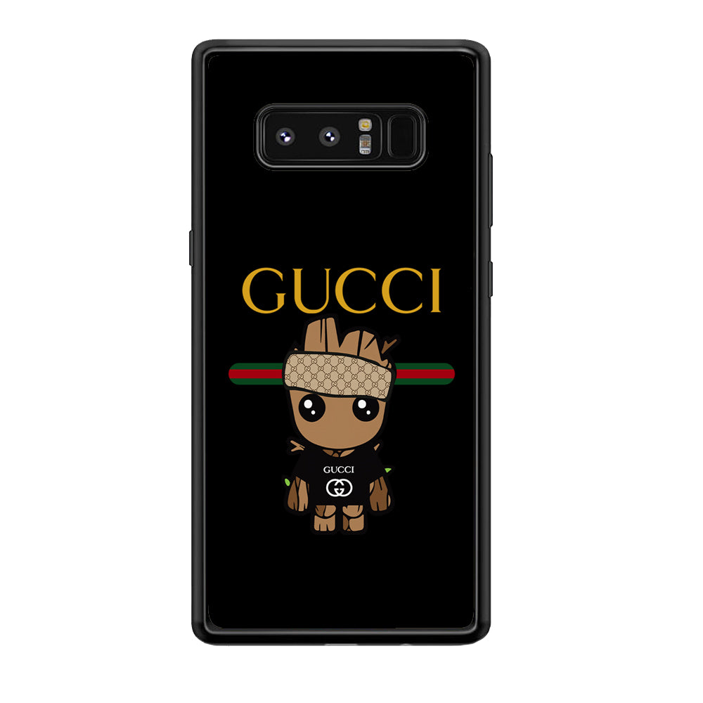 Gucci Groot Dope Samsung Galaxy Note 8 Case-Rubber Black (2D Case)-Oxvistore