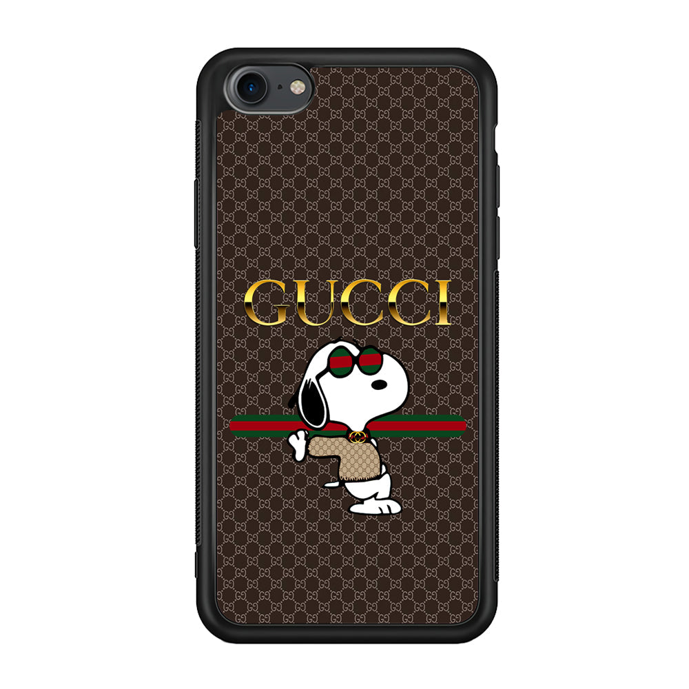 Gucci Snoopy Dope iPhone 8 Case-Rubber Black (2D Case)-Oxvistore
