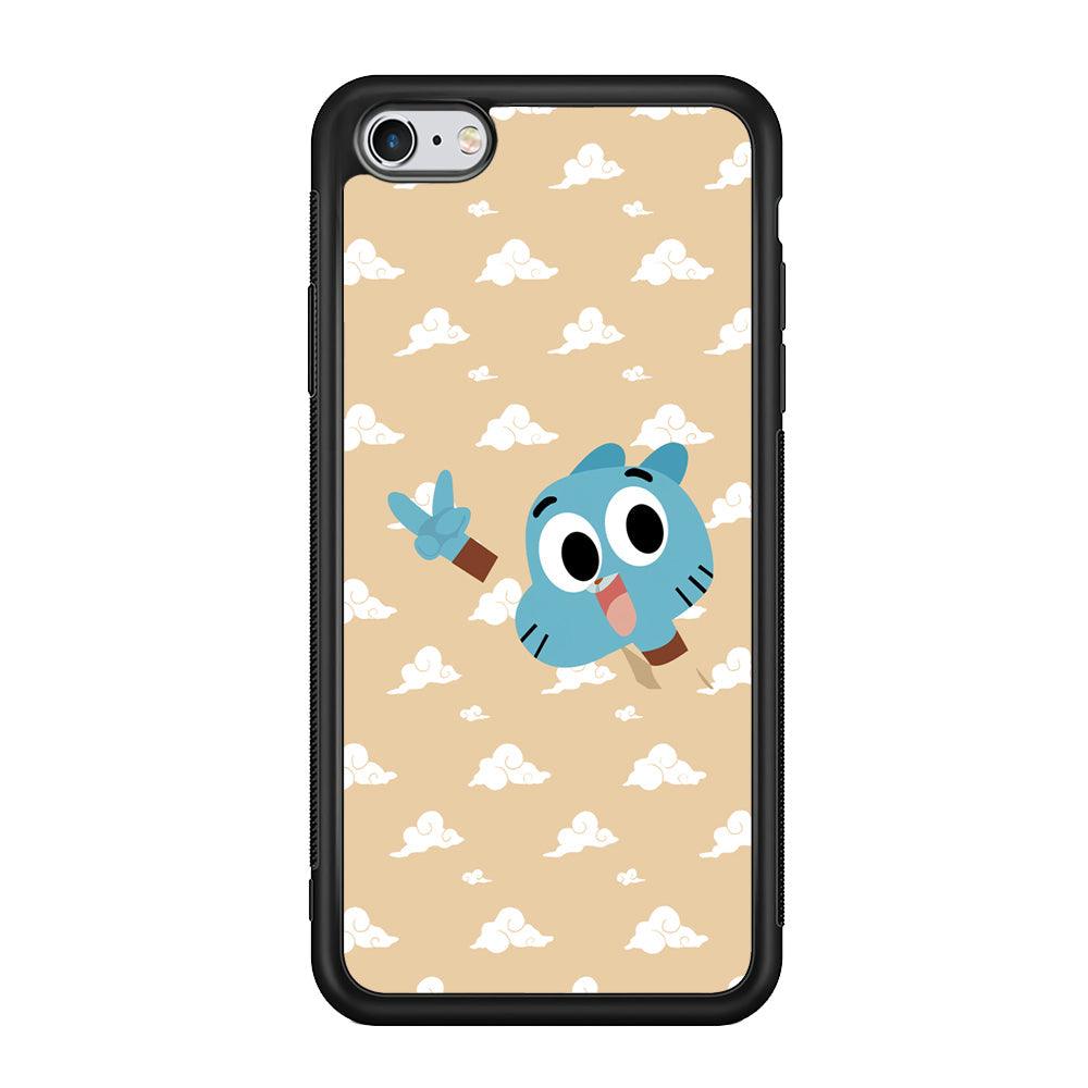 Gumball Peace Hands iPhone 6 Plus | 6s Plus Case-Rubber Black (2D Case)-Oxvistore