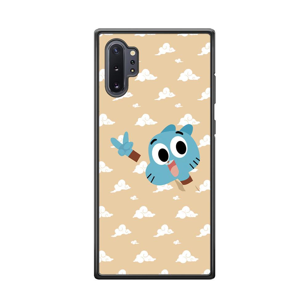 Gumball Peace Hands Samsung Galaxy Note 10 Plus Case-Rubber Black (2D Case)-Oxvistore