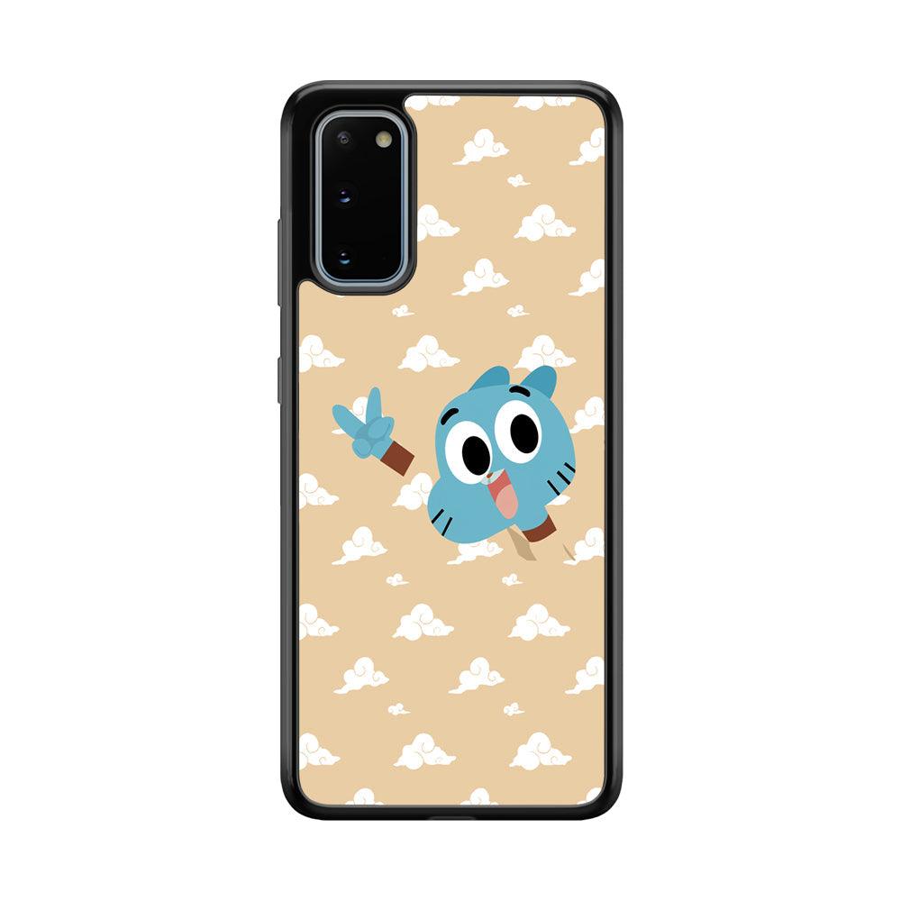 Gumball Peace Hands Samsung Galaxy S20 Case-Rubber Black (2D Case)-Oxvistore