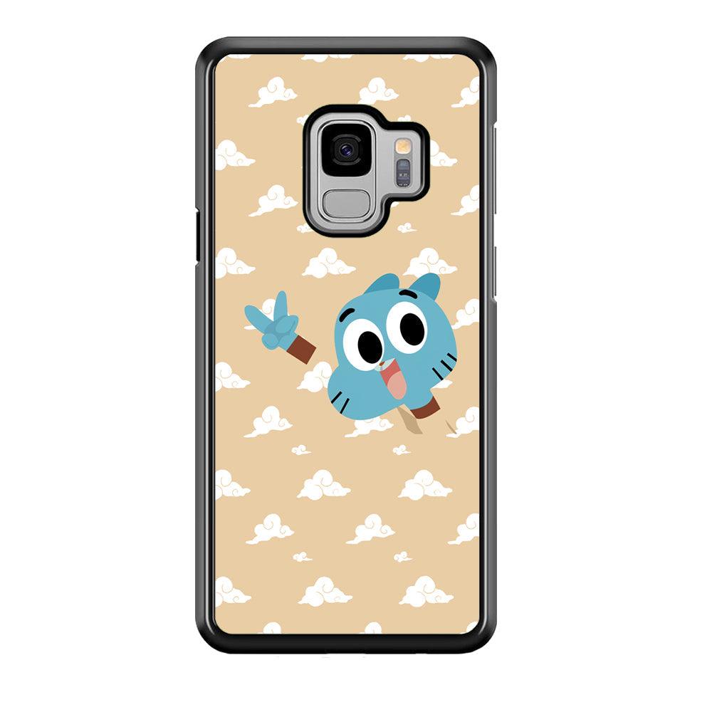 Gumball Peace Hands Samsung Galaxy S9 Case-Rubber Black (2D Case)-Oxvistore