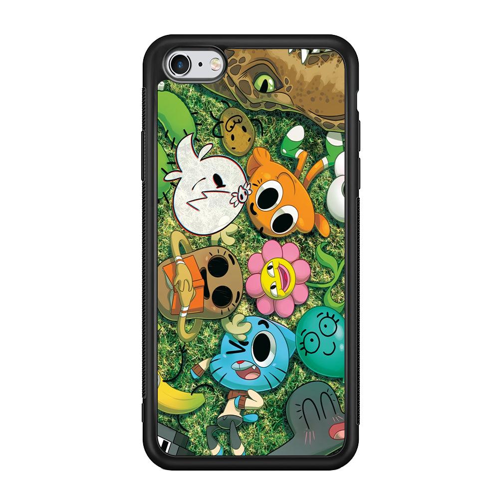 Gumball Take a Rest on Grass iPhone 6 Plus | 6s Plus Case-Rubber Black (2D Case)-Oxvistore