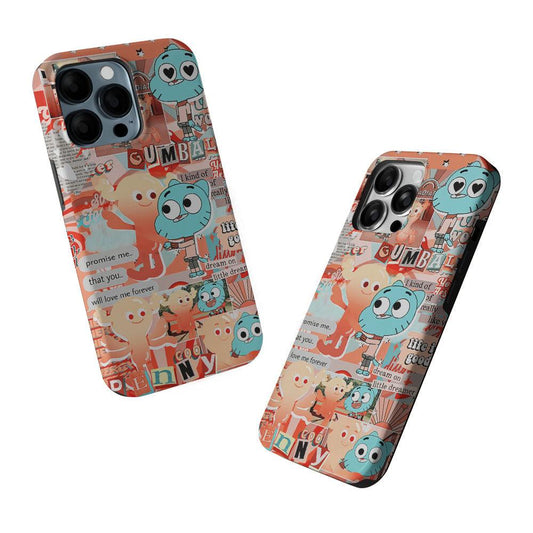 Gumball and Penny Aesthetic 2 in 1 Tough Phone Case-Oxvistore