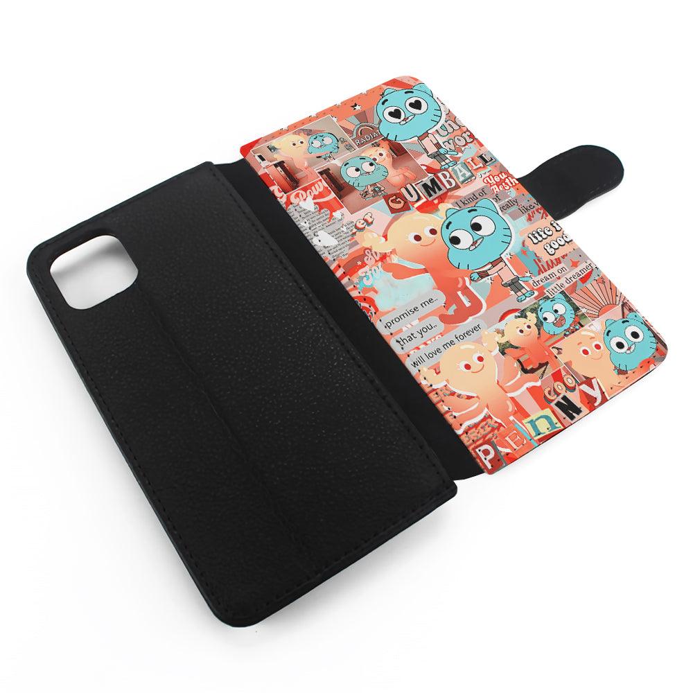 Gumball and Penny Aesthetic Flip Wallet Phone Case-Oxvistore