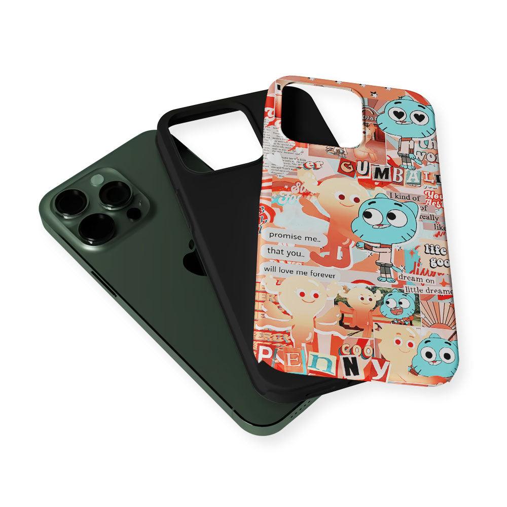 Gumball and Penny Aesthetic 2 in 1 Tough Phone Case-Oxvistore