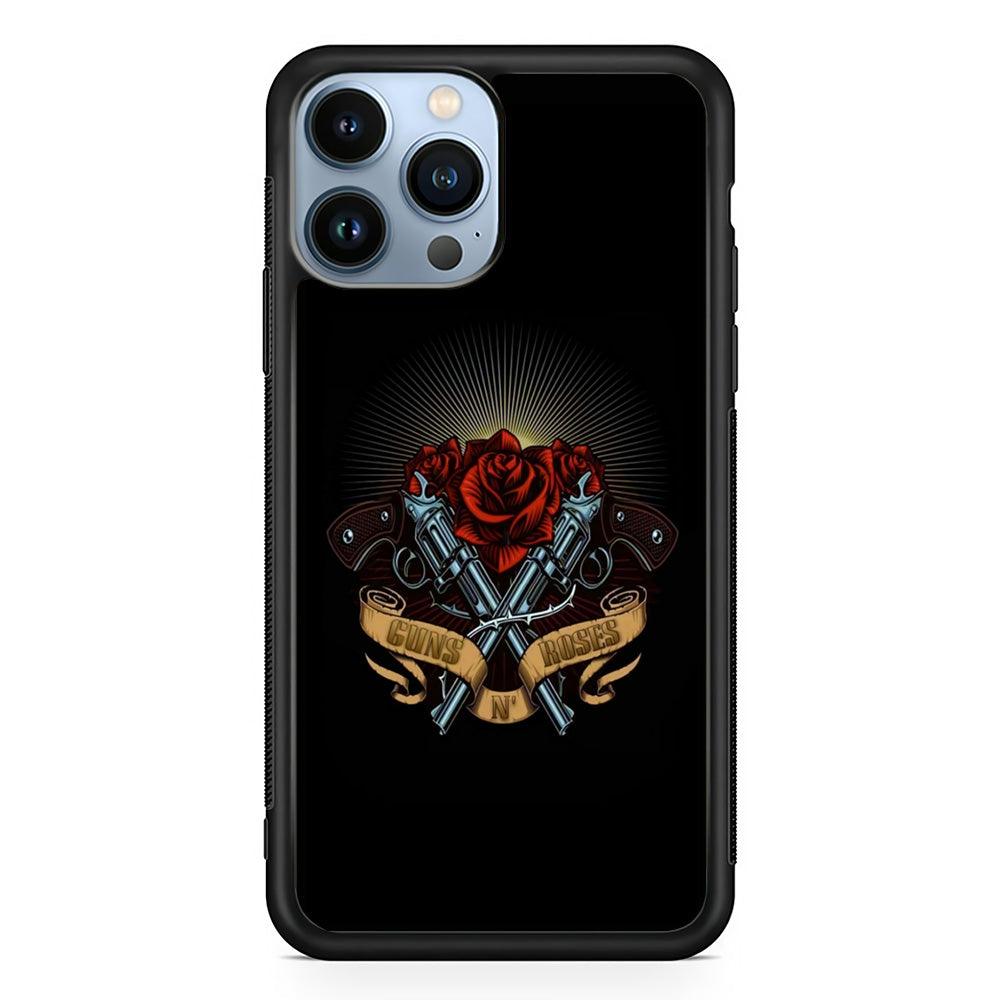 Gun's N Roses Lambency of Passion iPhone 14 Pro Case-Rubber Black (2D Case)-Oxvistore