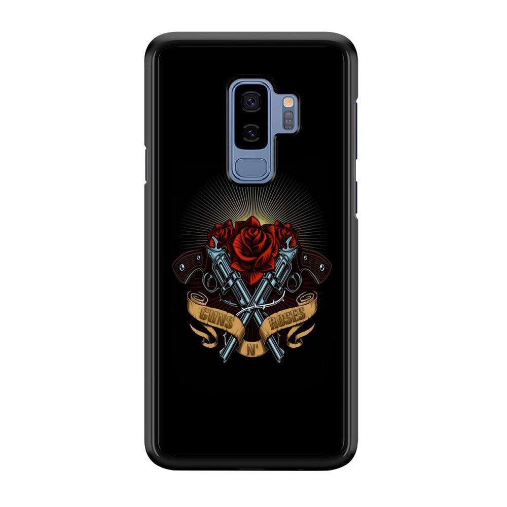 Gun's N Roses Lambency of Passion Samsung Galaxy S9 Plus Case-Rubber Black (2D Case)-Oxvistore
