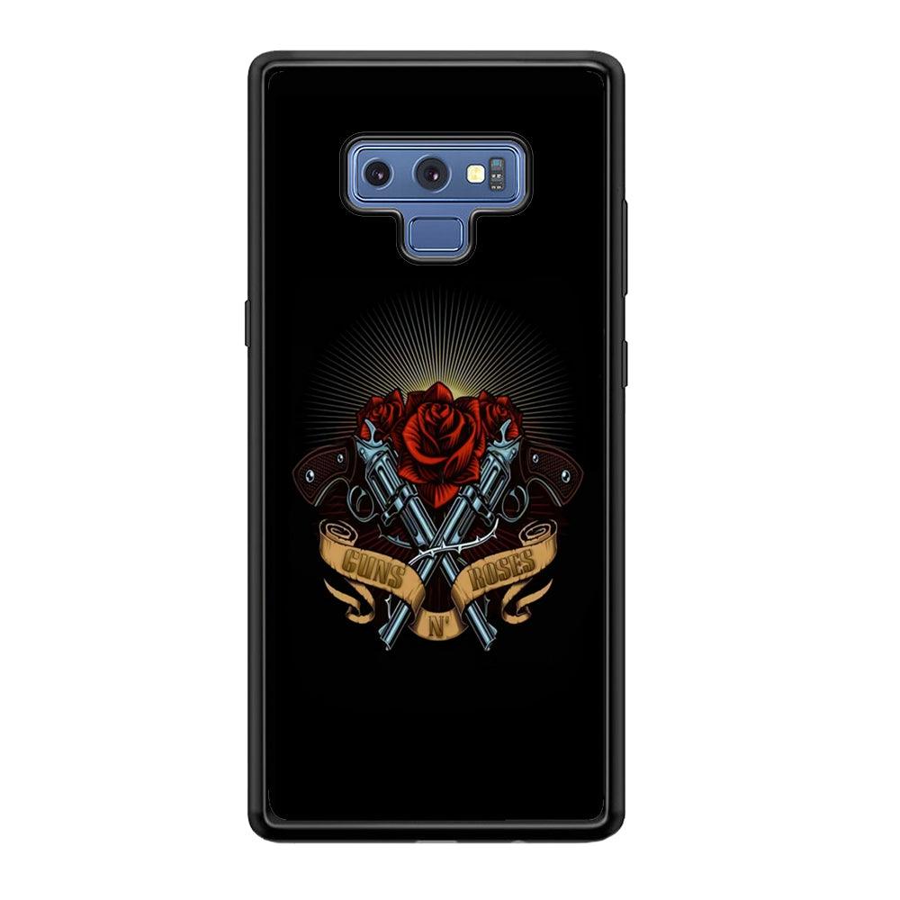Gun's N Roses Lambency of Passion Samsung Galaxy Note 9 Case-Rubber Black (2D Case)-Oxvistore