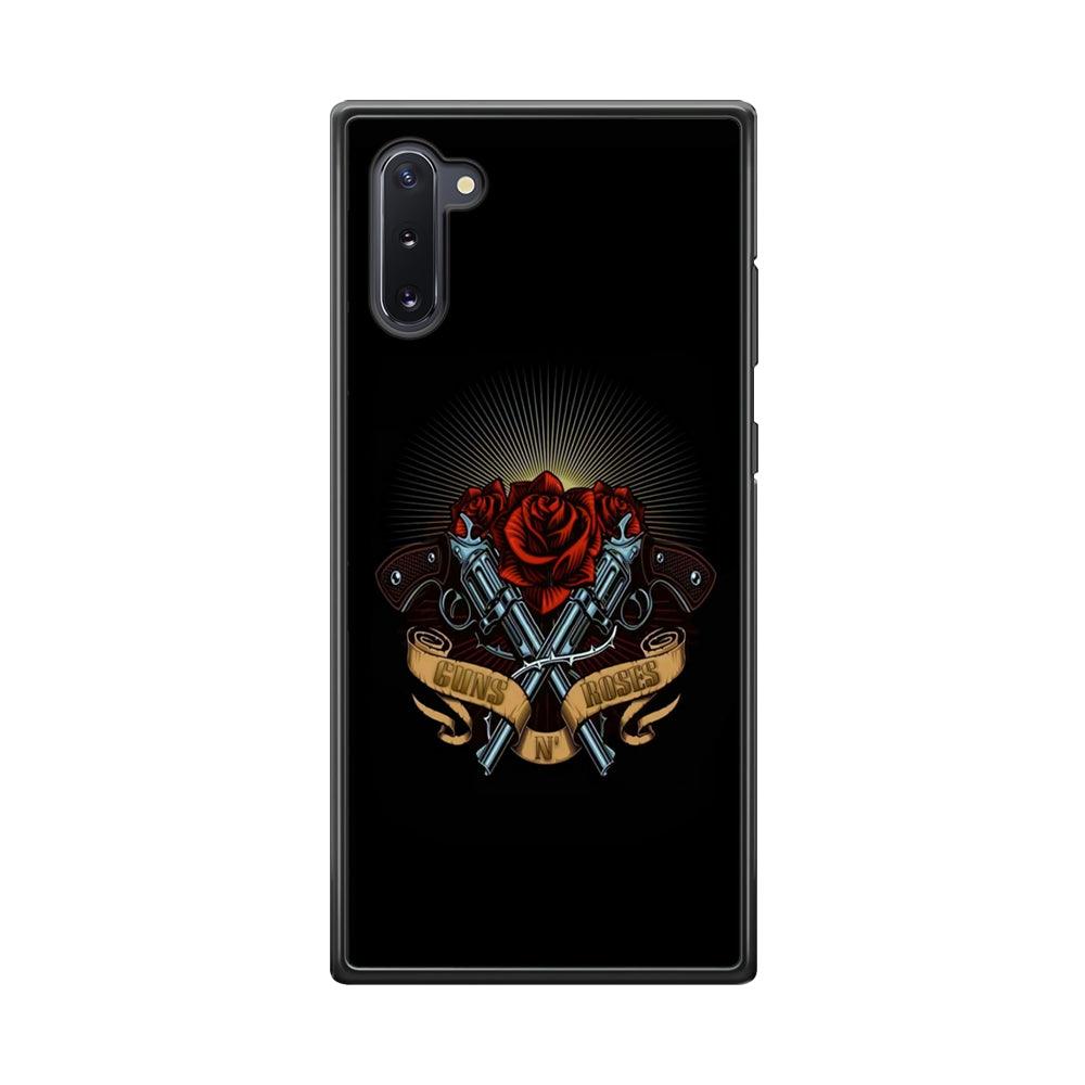 Gun's N Roses Lambency of Passion Samsung Galaxy Note 10 Case-Rubber Black (2D Case)-Oxvistore