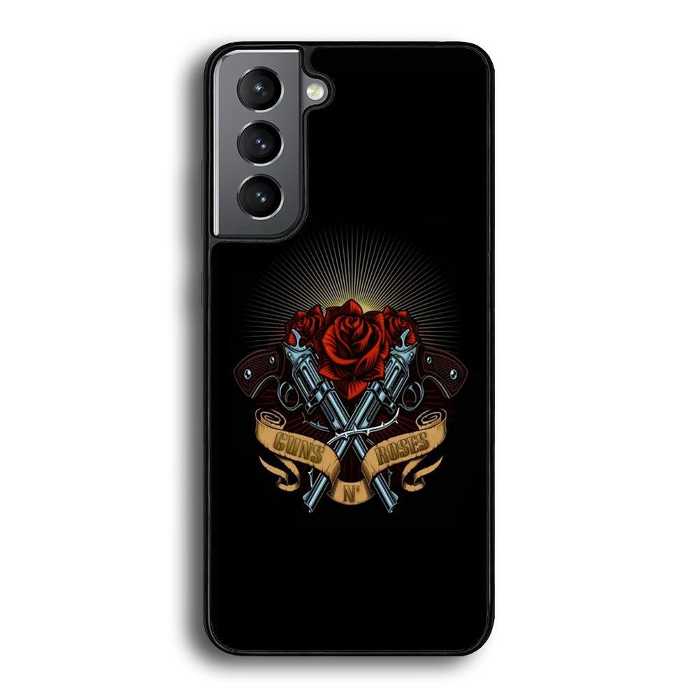 Gun's N Roses Lambency of Passion Samsung Galaxy S21 Plus Case-Rubber Black (2D Case)-Oxvistore