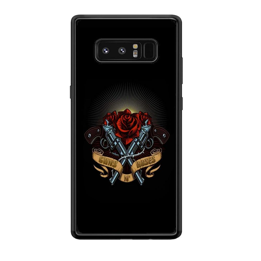 Gun's N Roses Lambency of Passion Samsung Galaxy Note 8 Case-Rubber Black (2D Case)-Oxvistore