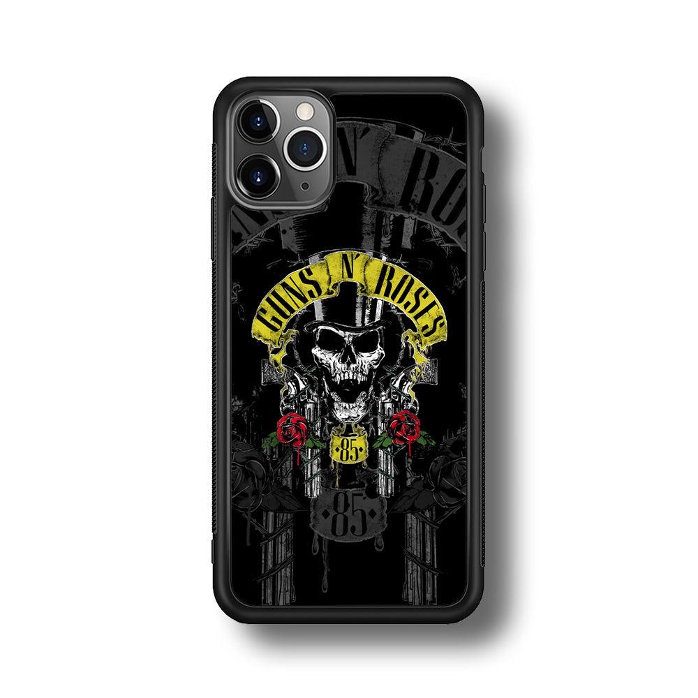 Gun's N Roses The 85 Chance iPhone 11 Pro Case-Rubber Black (2D Case)-Oxvistore