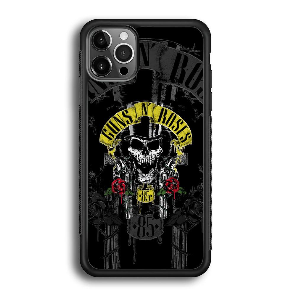 Gun's N Roses The 85 Chance iPhone 12 Pro Case-Rubber Black (2D Case)-Oxvistore
