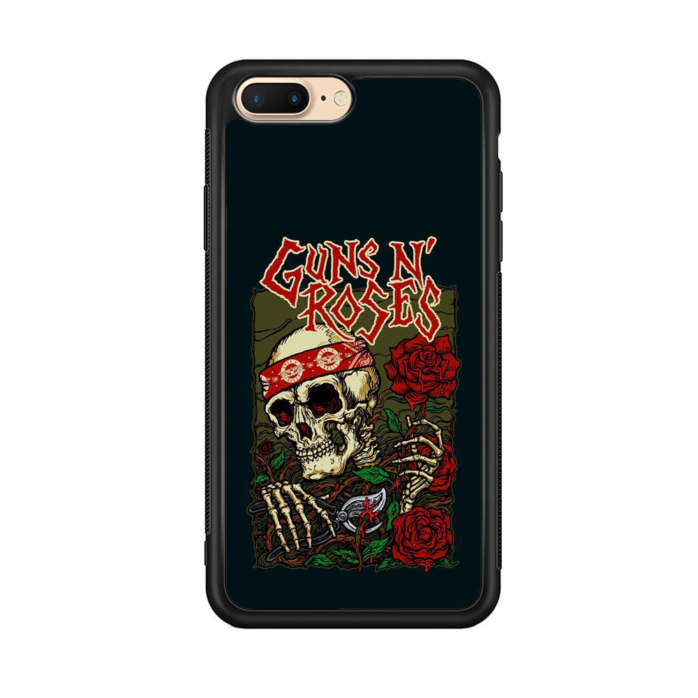 Gun's N Roses The Portland Show iPhone 7 Plus Case-Rubber Black (2D Case)-Oxvistore