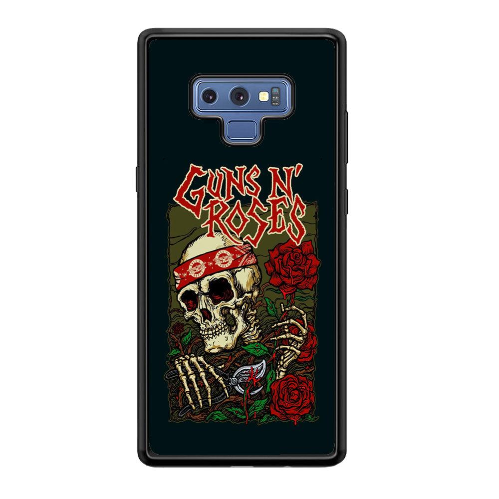 Gun's N Roses The Portland Show Samsung Galaxy Note 9 Case-Rubber Black (2D Case)-Oxvistore